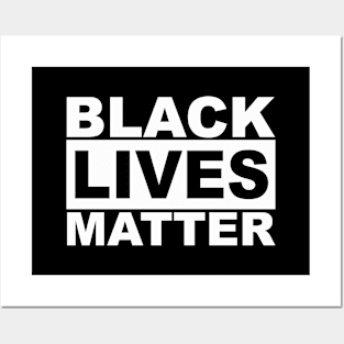 Black Lives Matter Logo (White) Posters and Art